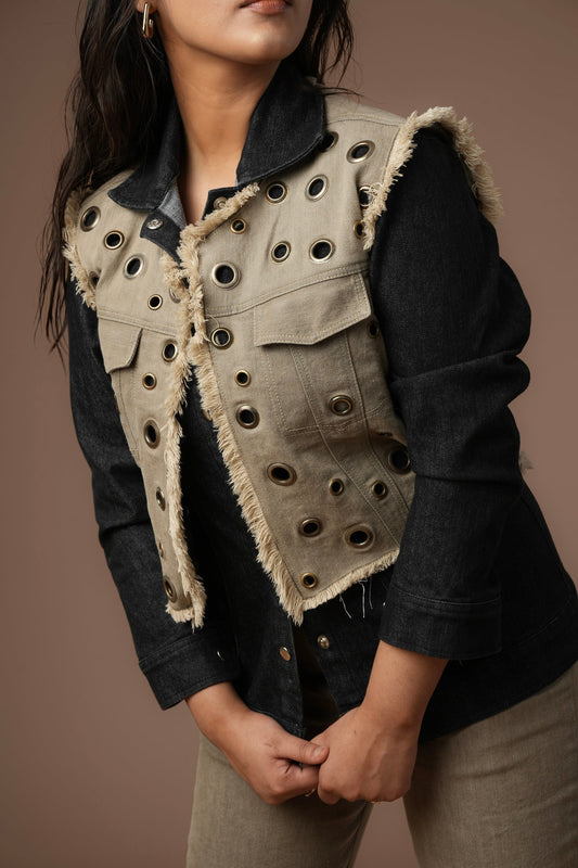 EYELET DUAL BLAZER Label By Mohita