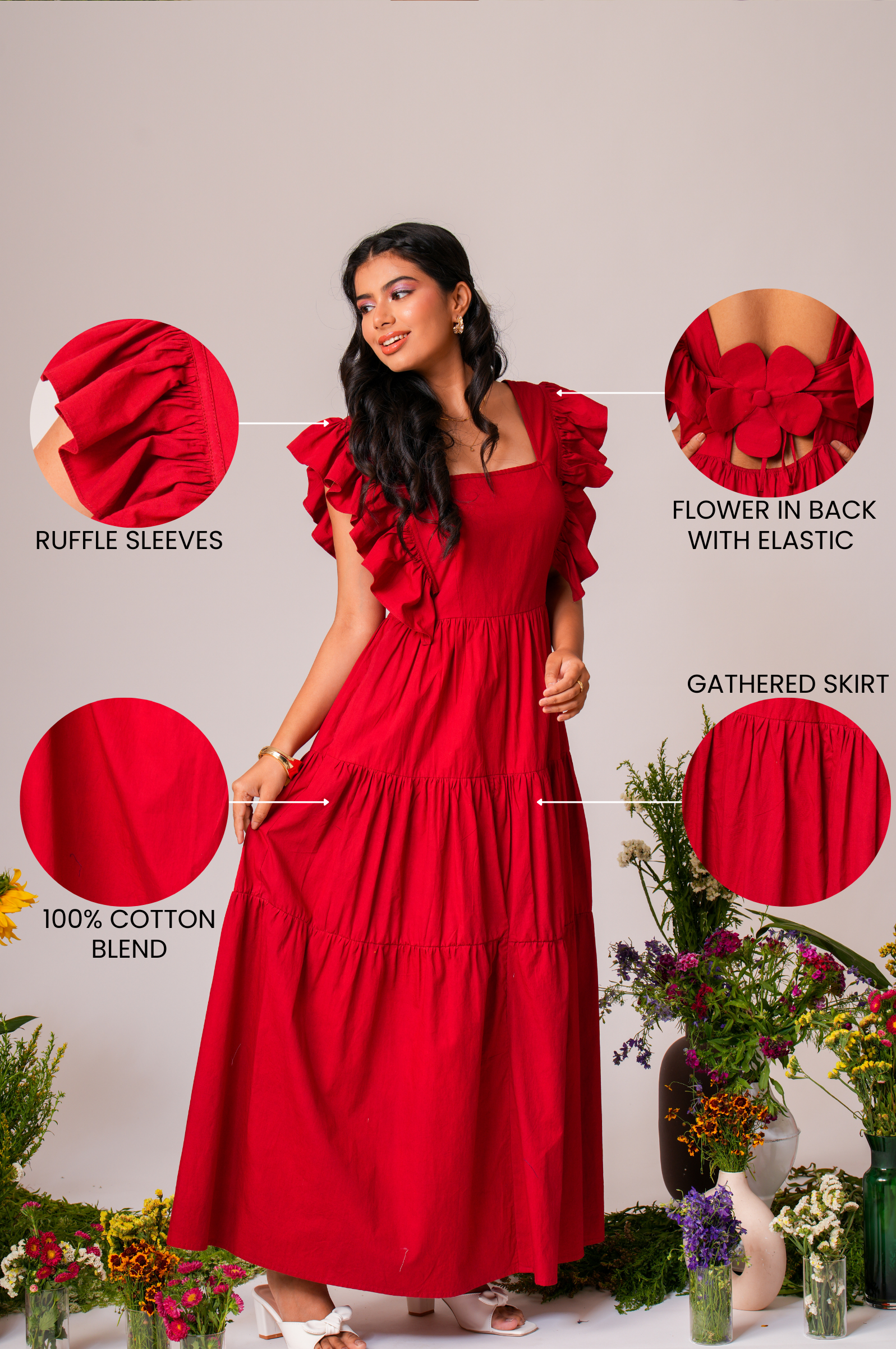 Ruffle Maxi Dress Label By Mohita