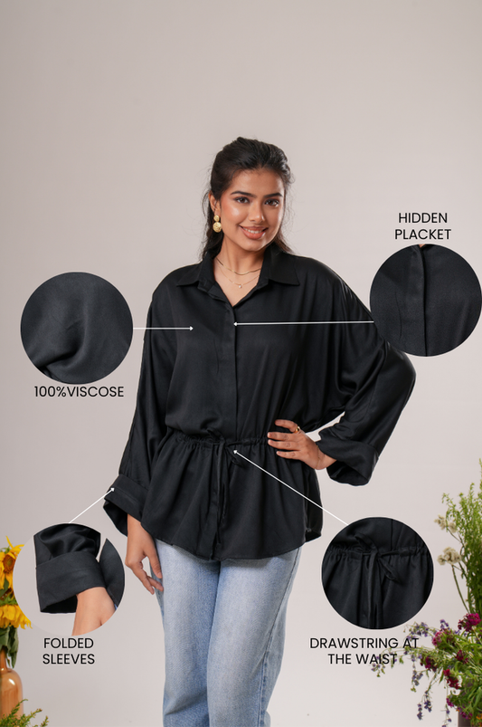 Drawstring Relaxed Shirt Label By Mohita
