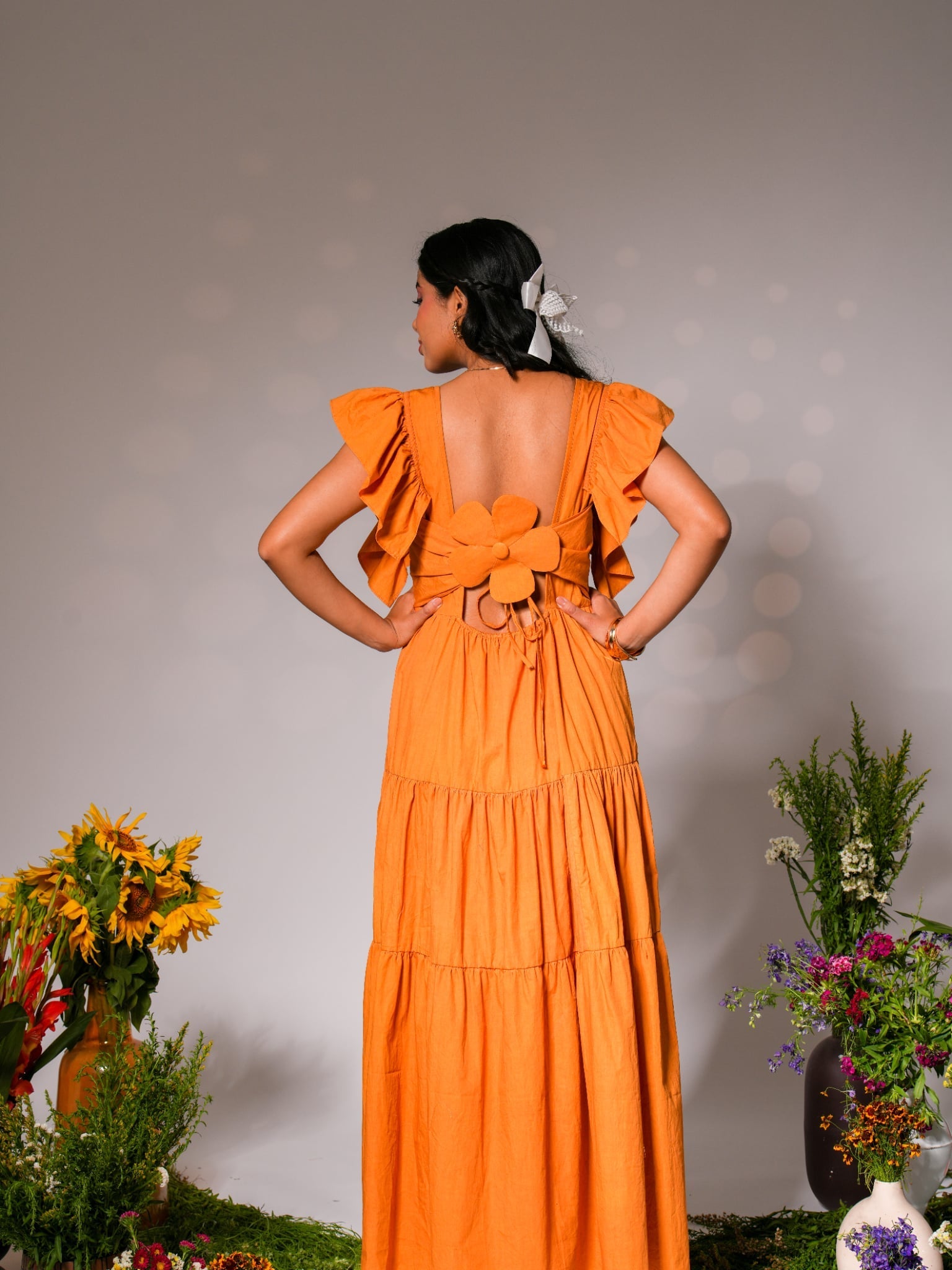 Ruffle Maxi Dress Label By Mohita