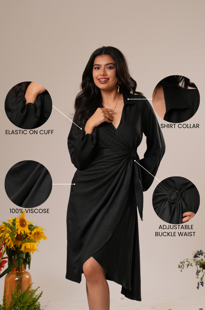 Draped Detail Dress Label By Mohita