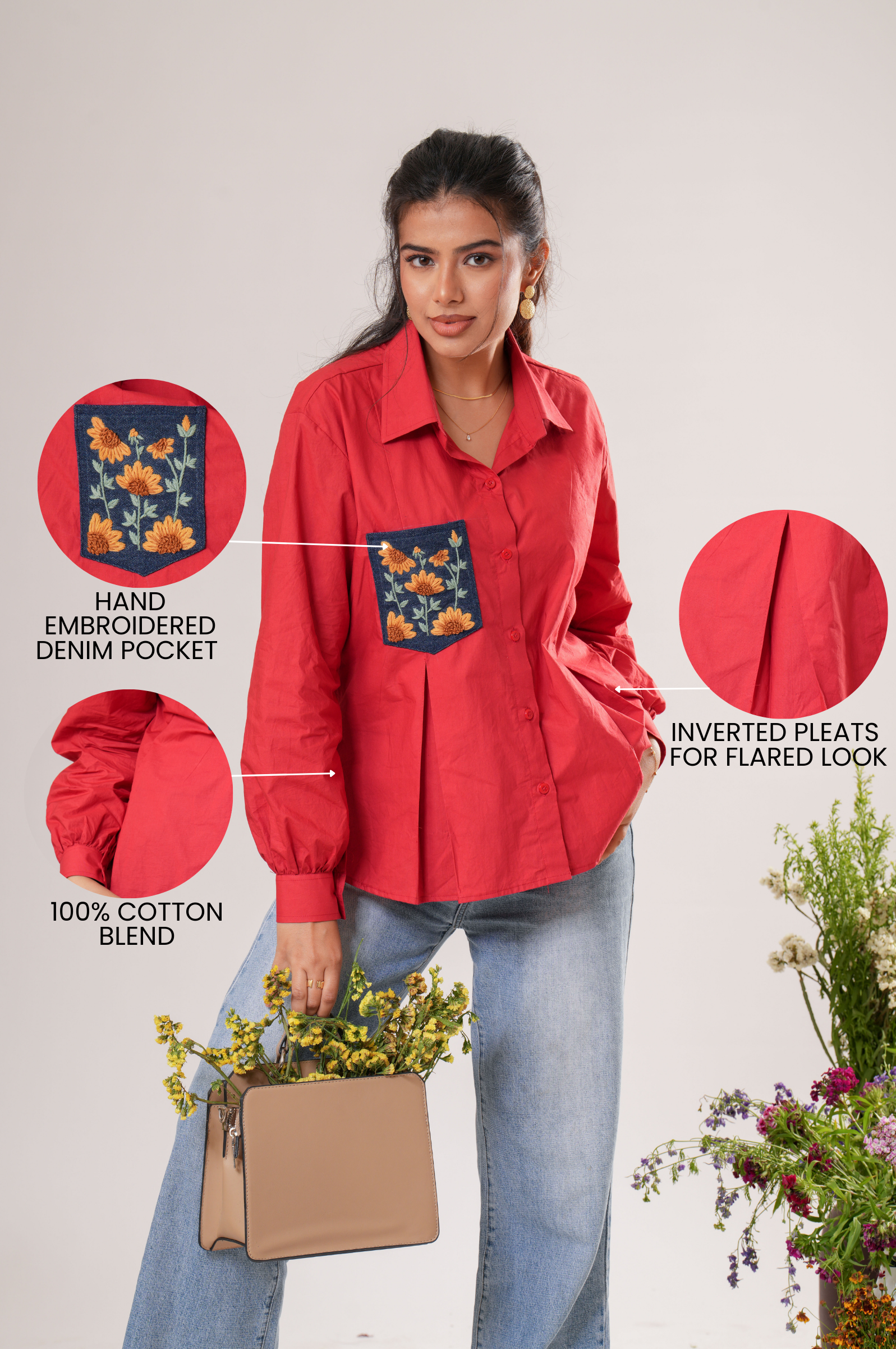 Playful Embroidered shirt Label By Mohita