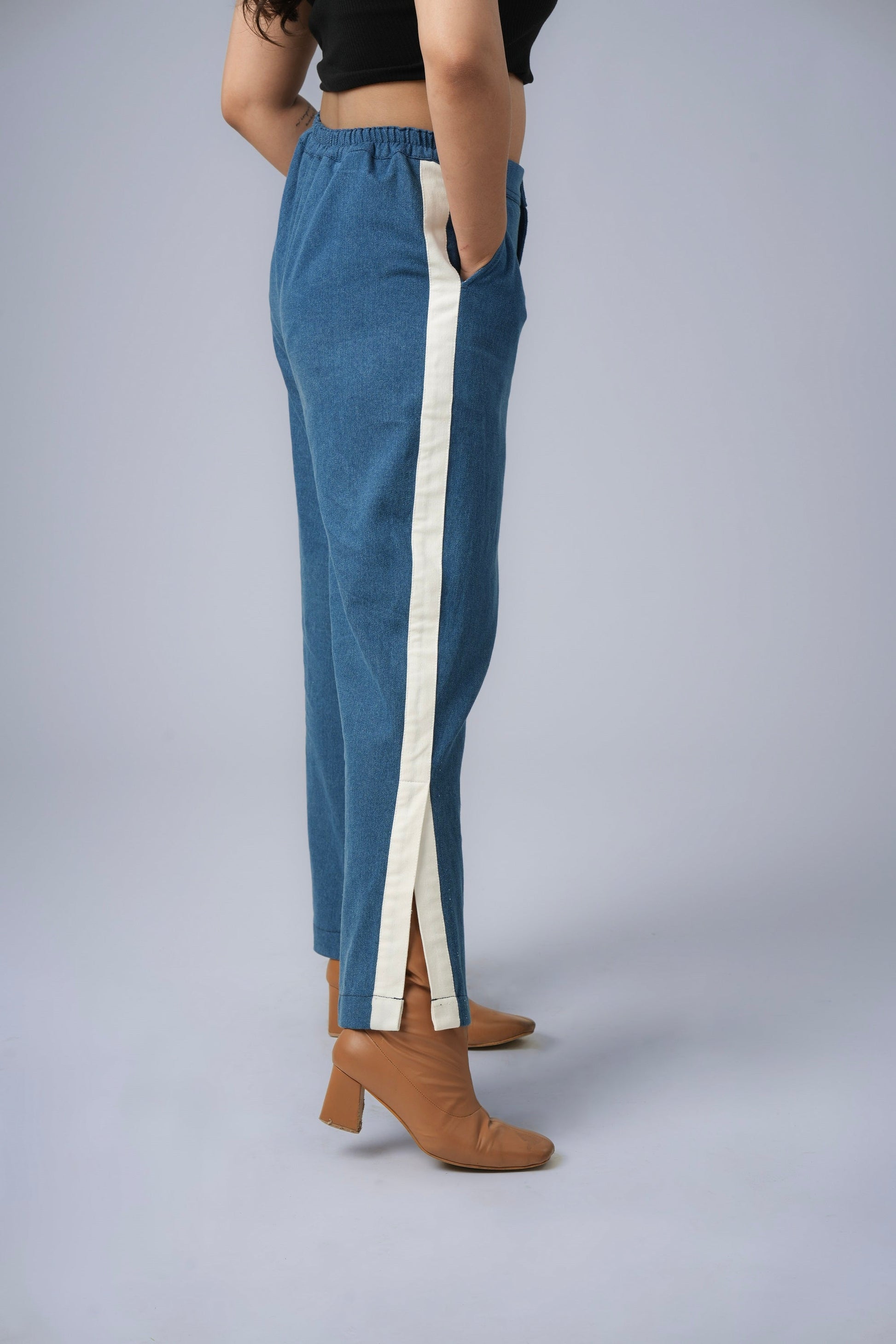 WANDER BLOOM DENIM CORD SET Label By Mohita