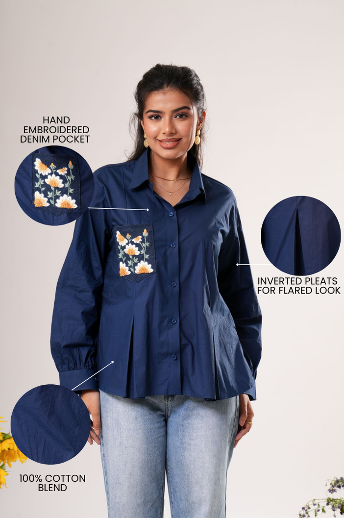 Playful Embroidered shirt Label By Mohita