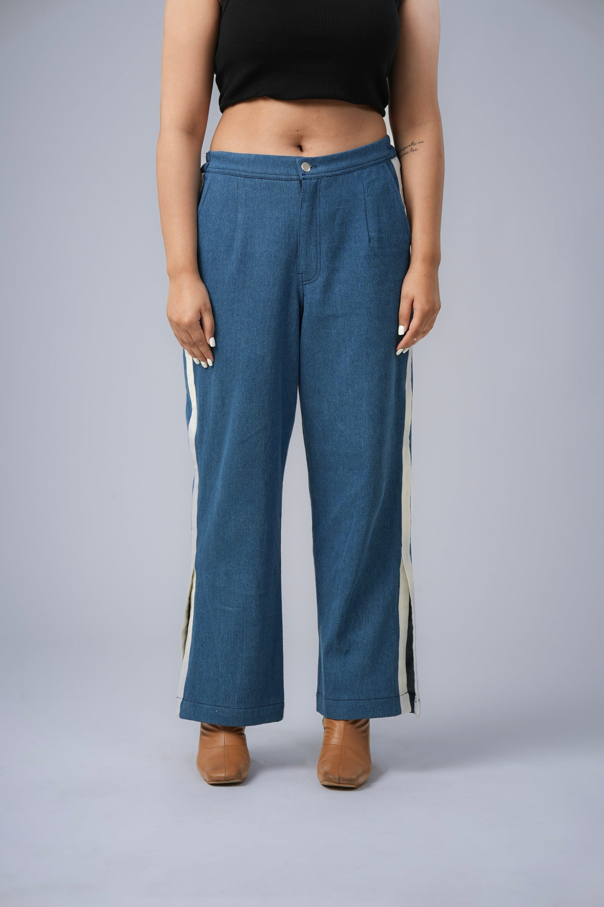 WANDER BLOOM DENIM CORD SET Label By Mohita