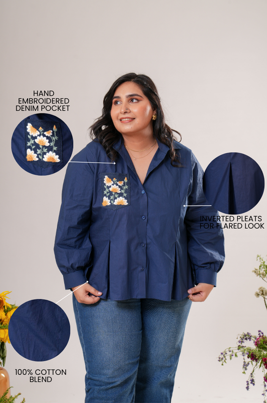 Playful Embroidered shirt Label By Mohita