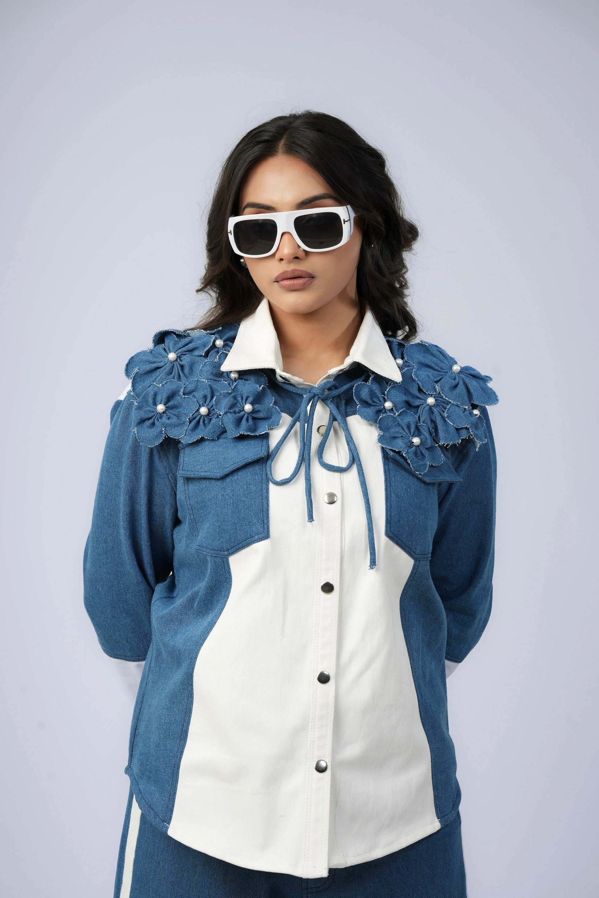 WANDER BLOOM DENIM BLAZER Label By Mohita