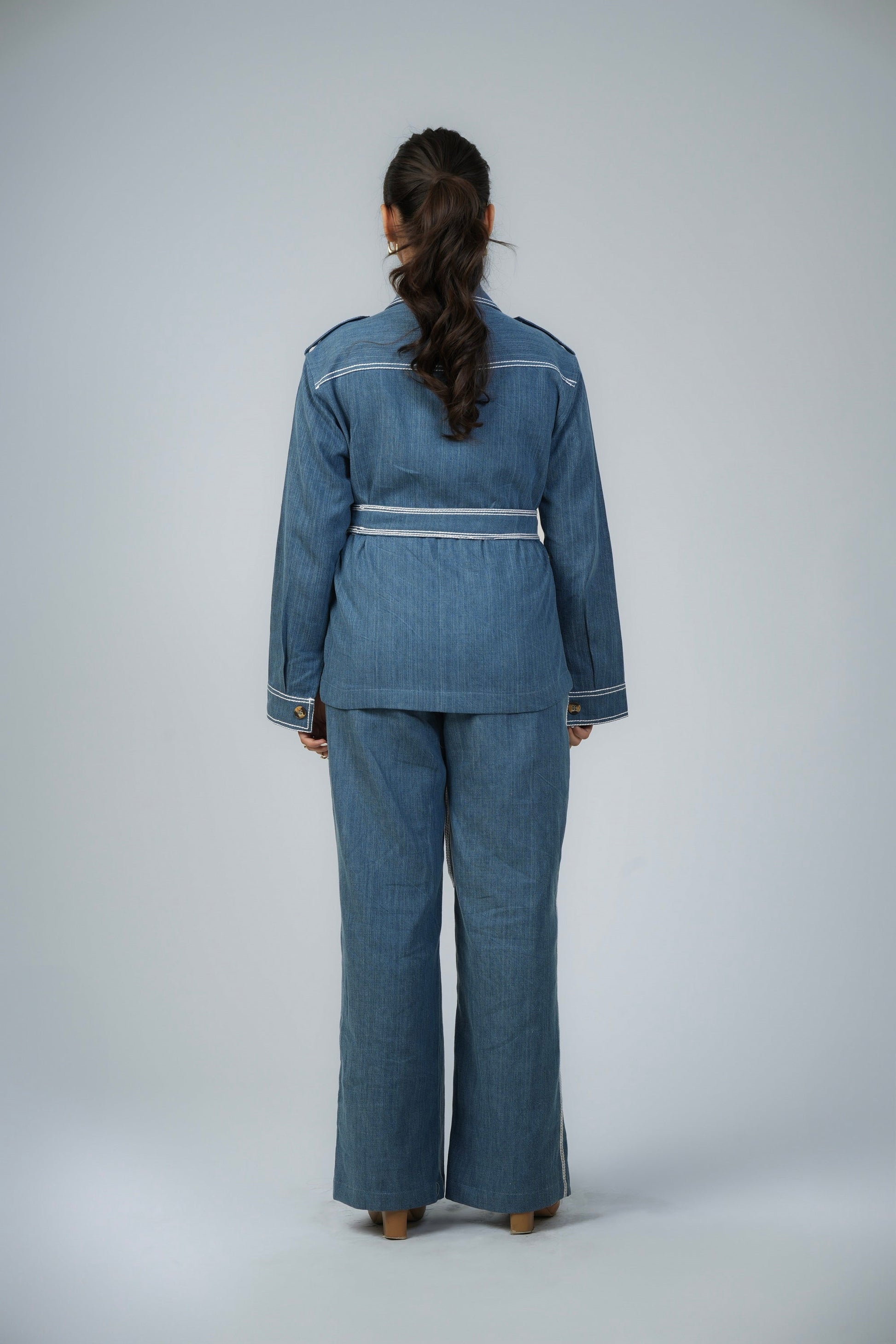 INDIGO STICH CORD SET Label By Mohita