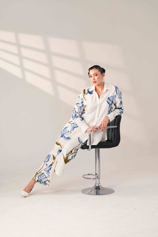 BLUE LILY CORD- SET Label By Mohita