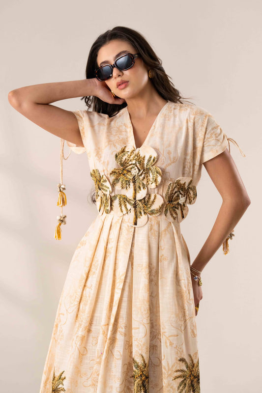 SAHARA PALM 3D DRESS Label By Mohita