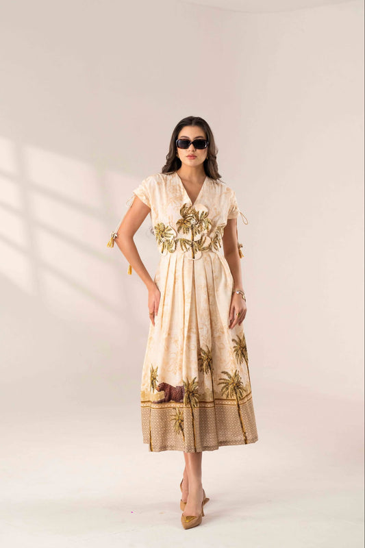 SAHARA PALM 3D DRESS Label By Mohita