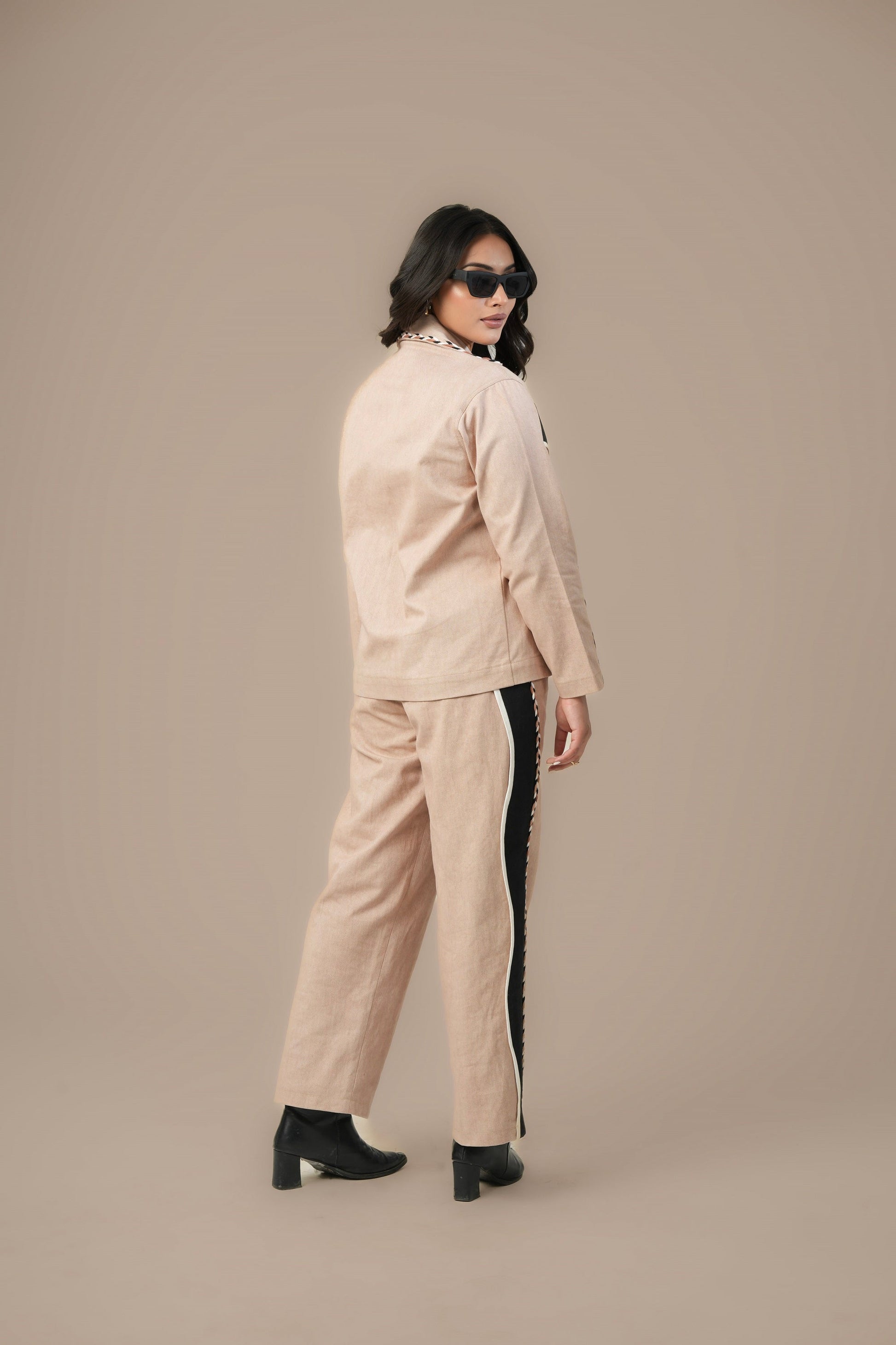 BEIGE BOUND CORD SET Label By Mohita