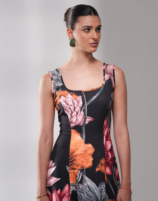 BLACK AZURE BOTANICA DRESS Label By Mohita