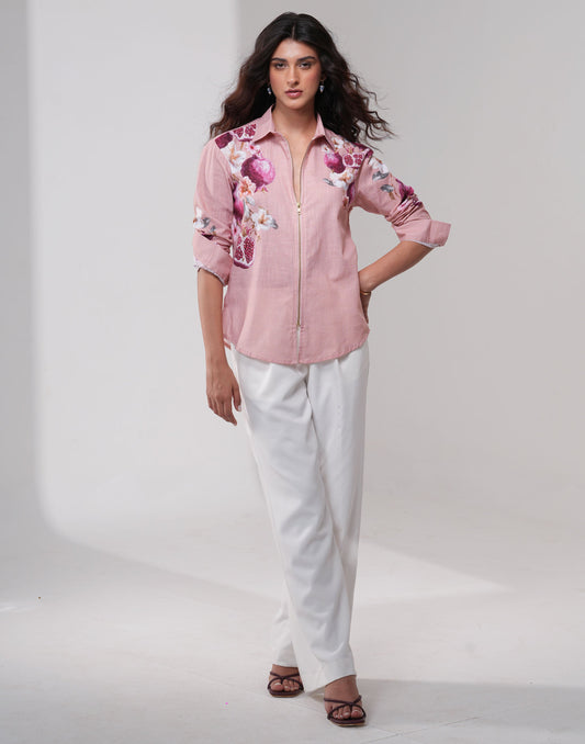 BLUSH ANAR ZIP SHIRT Label By Mohita