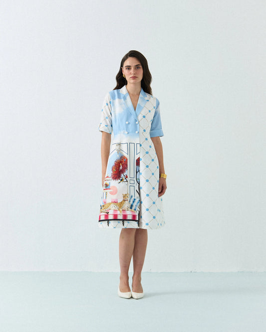 Cheetah lounge panel dress Label By Mohita