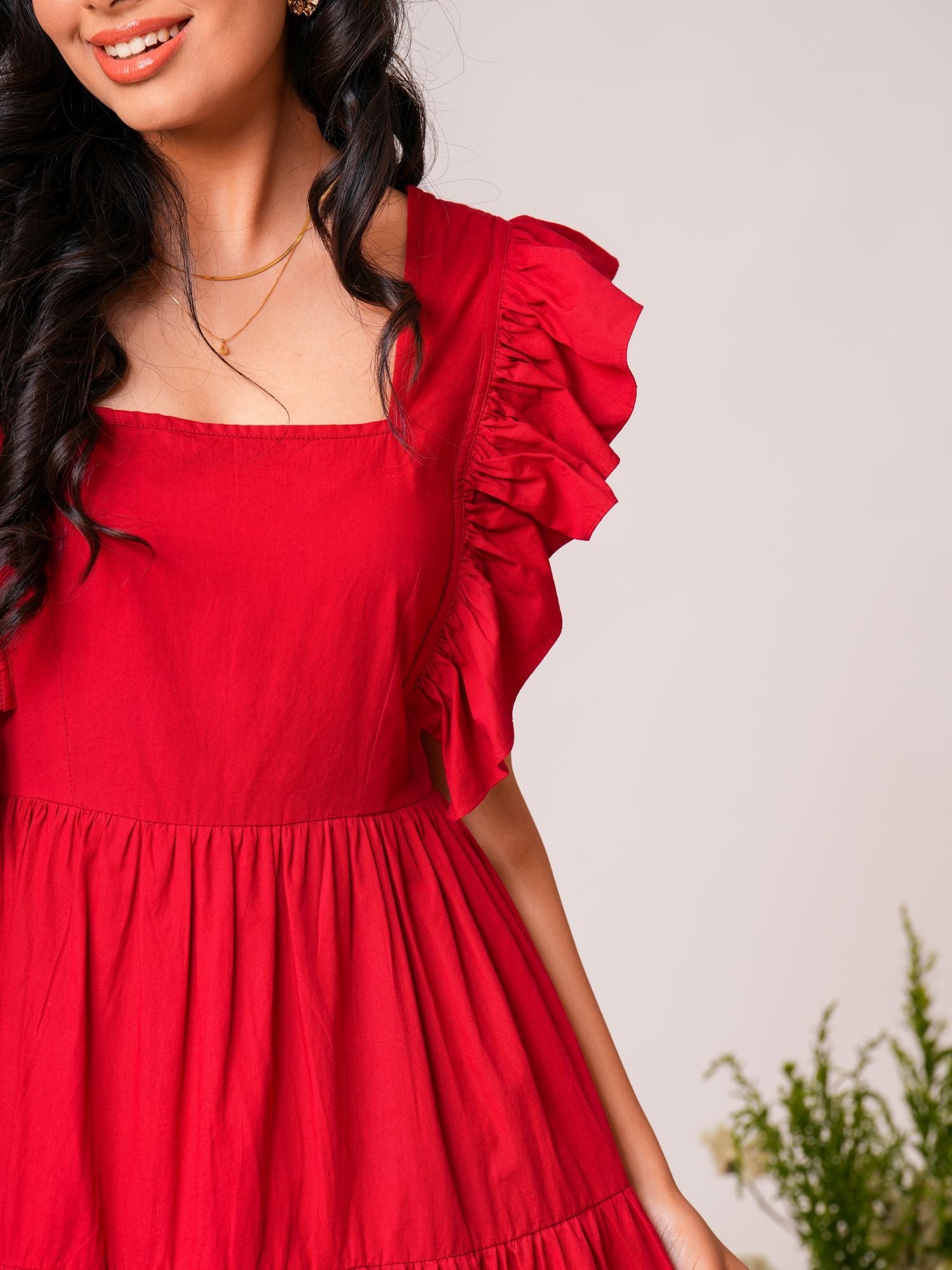 Ruffle Maxi Dress Label By Mohita