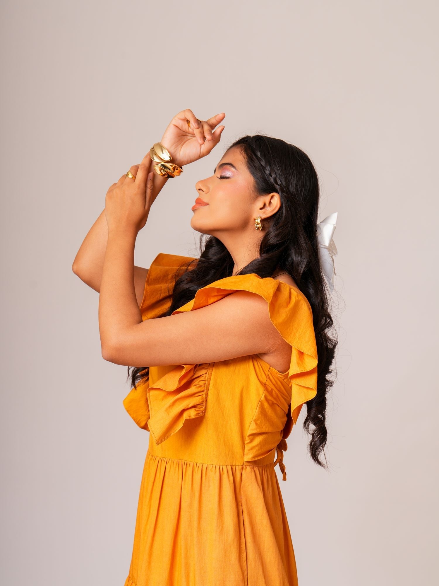 Ruffle Maxi Dress Label By Mohita