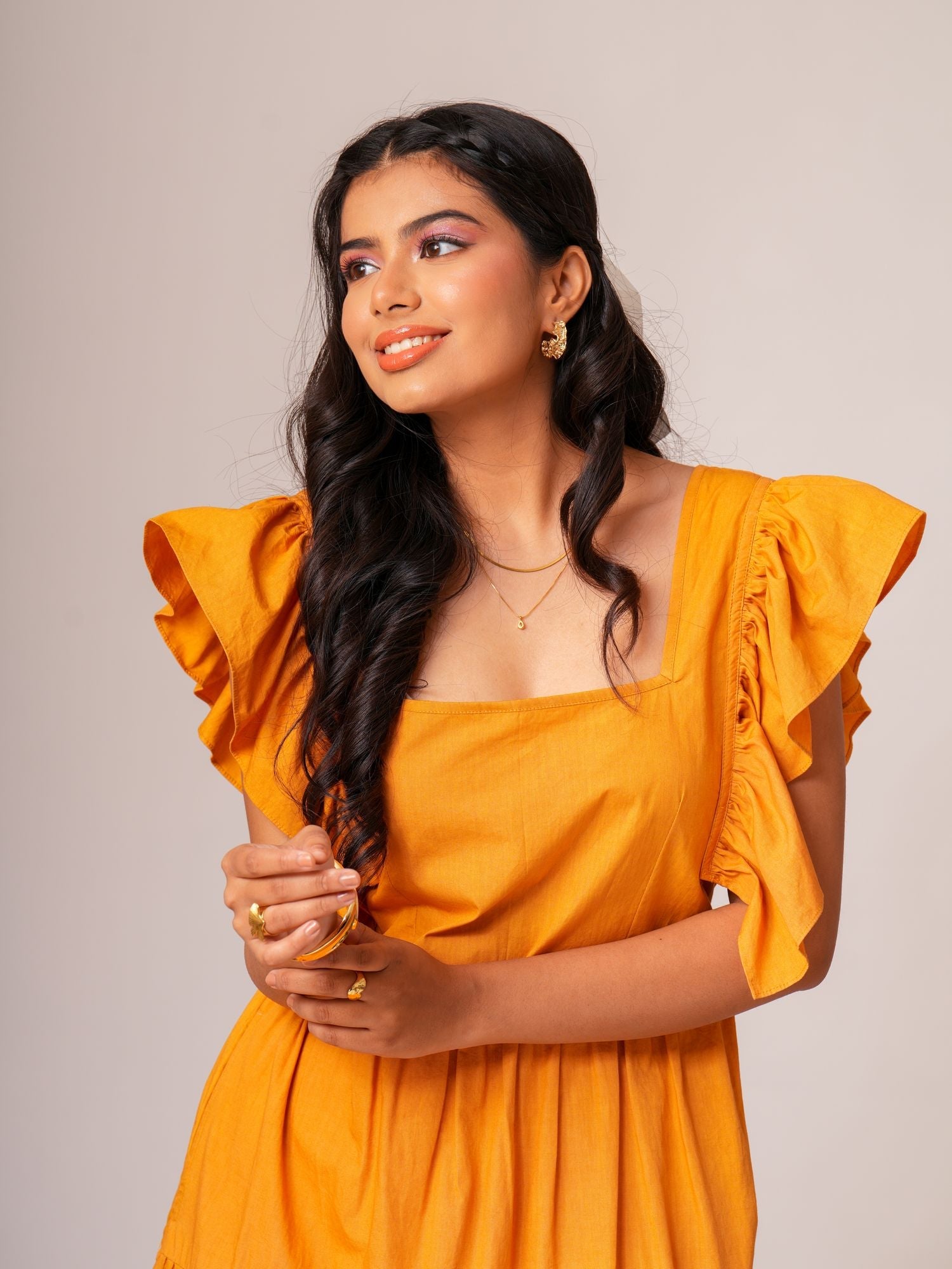 Ruffle Maxi Dress Label By Mohita