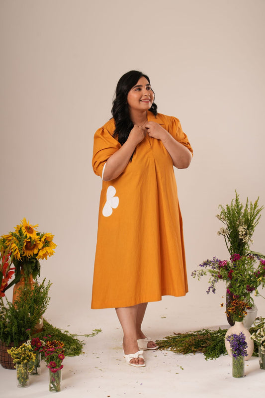 Flower Pocket A-line Dress Label By Mohita