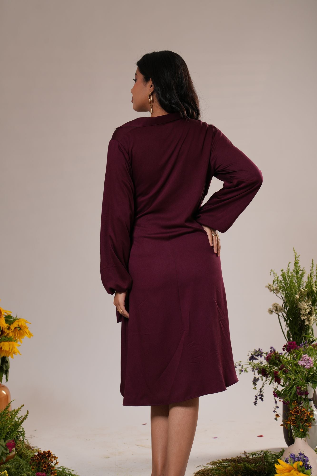 Draped Detail Dress Label By Mohita