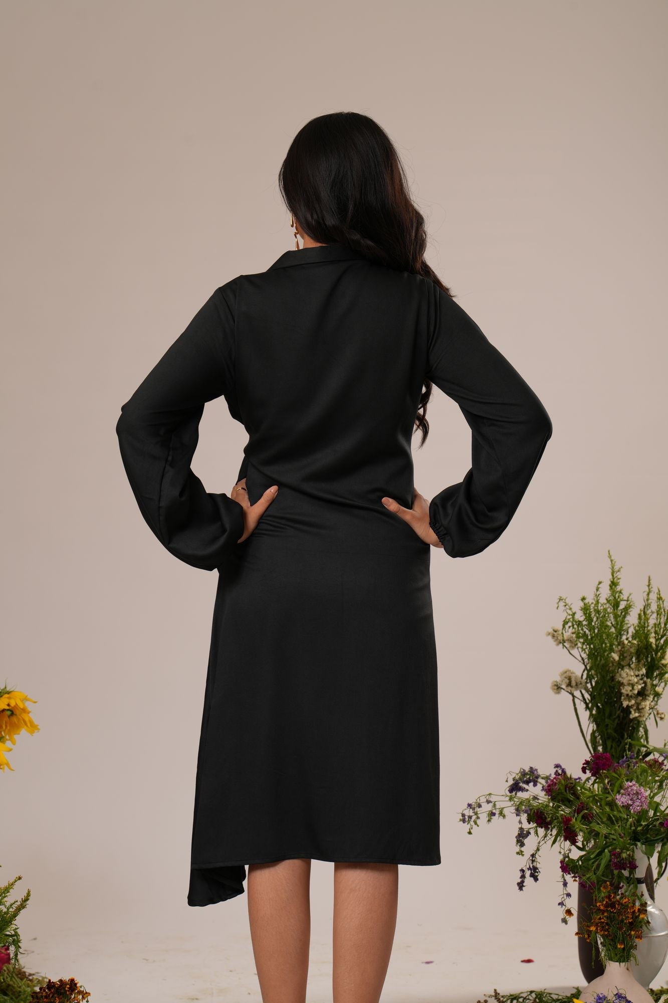 Draped Detail Dress Label By Mohita