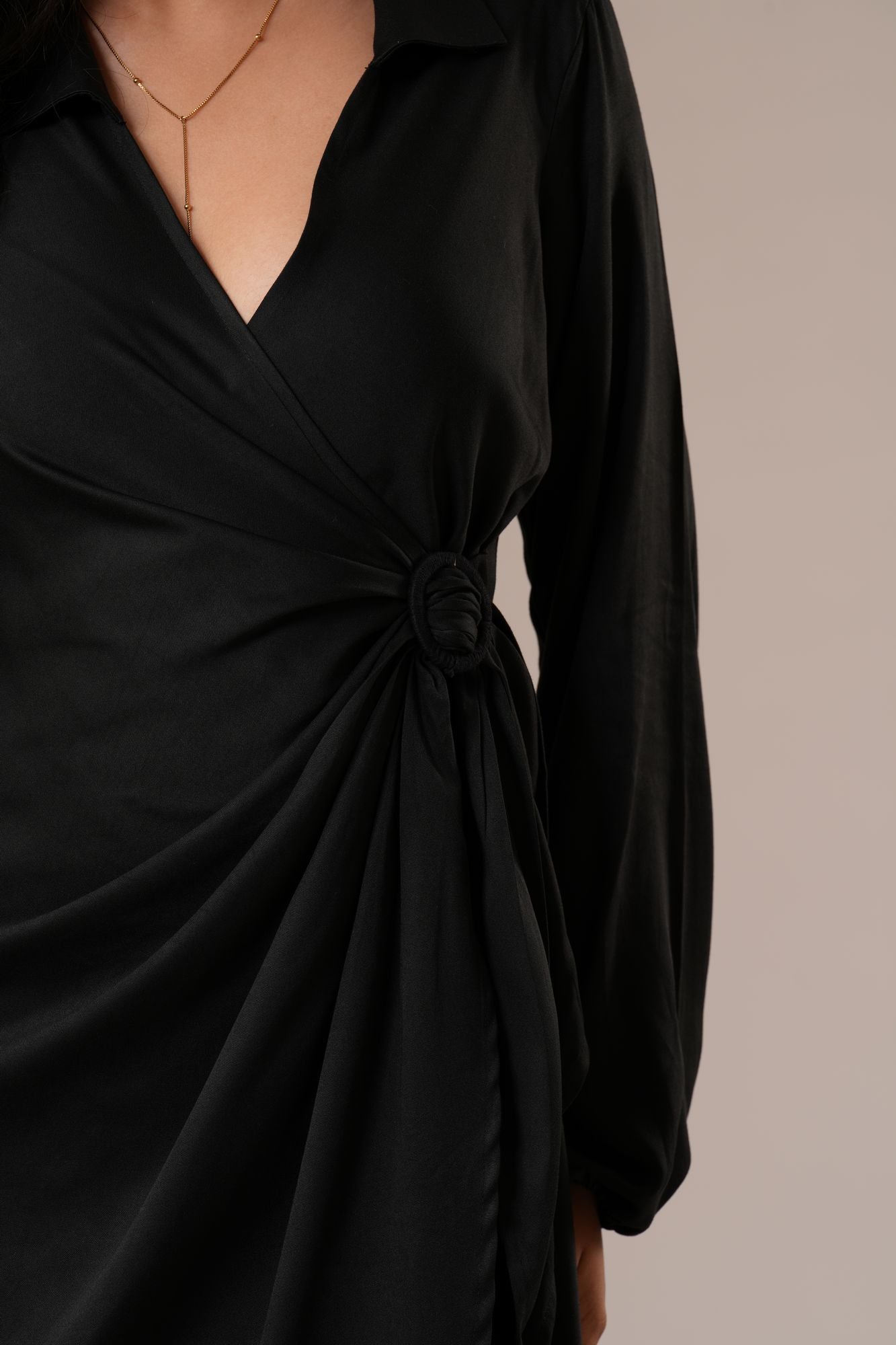 Draped Detail Dress Label By Mohita
