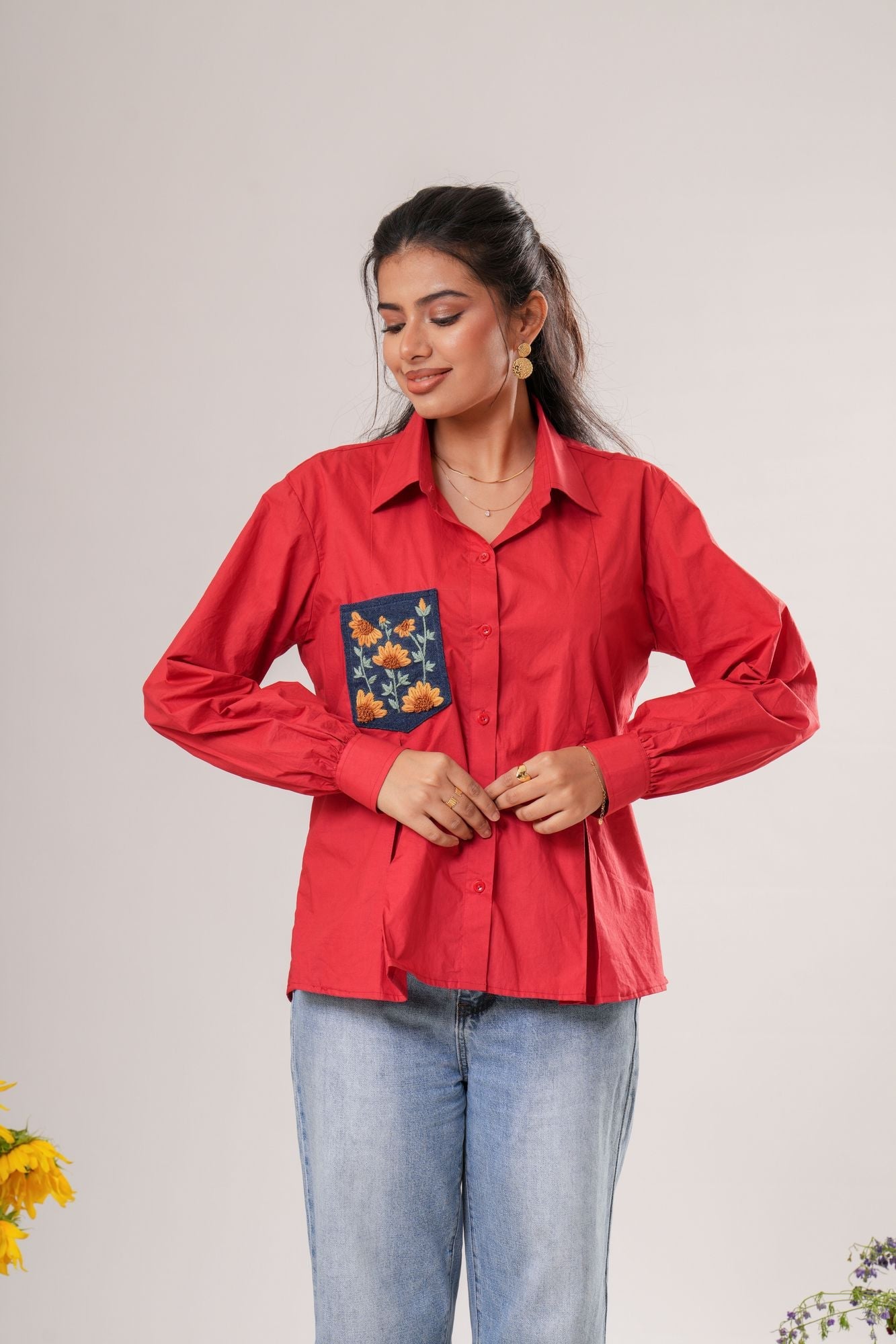 Playful Embroidered shirt Label By Mohita