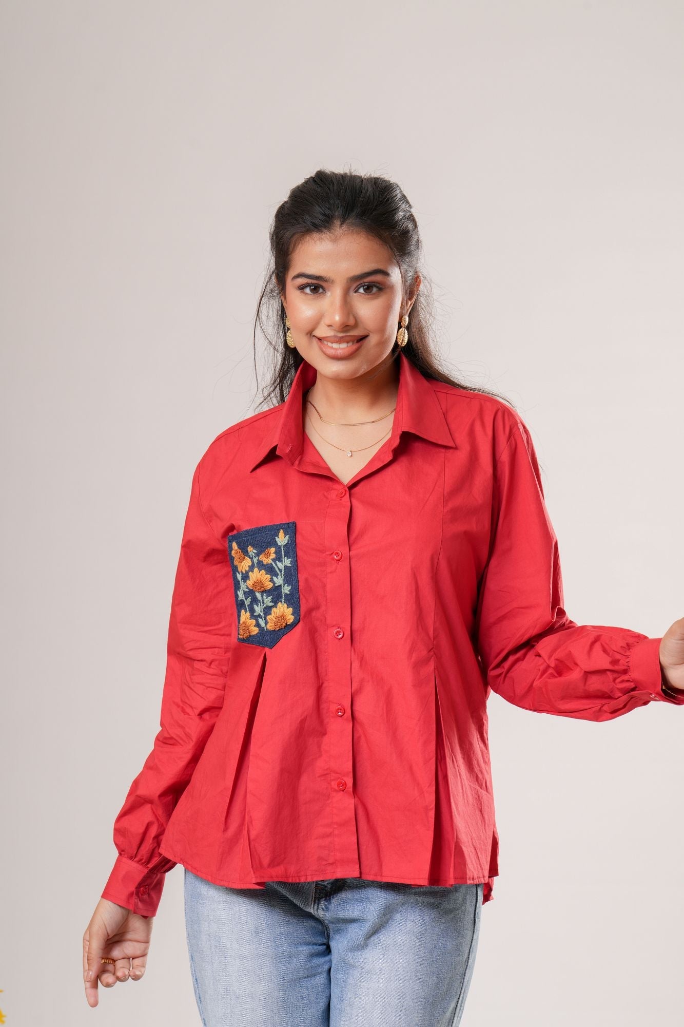 Playful Embroidered shirt Label By Mohita