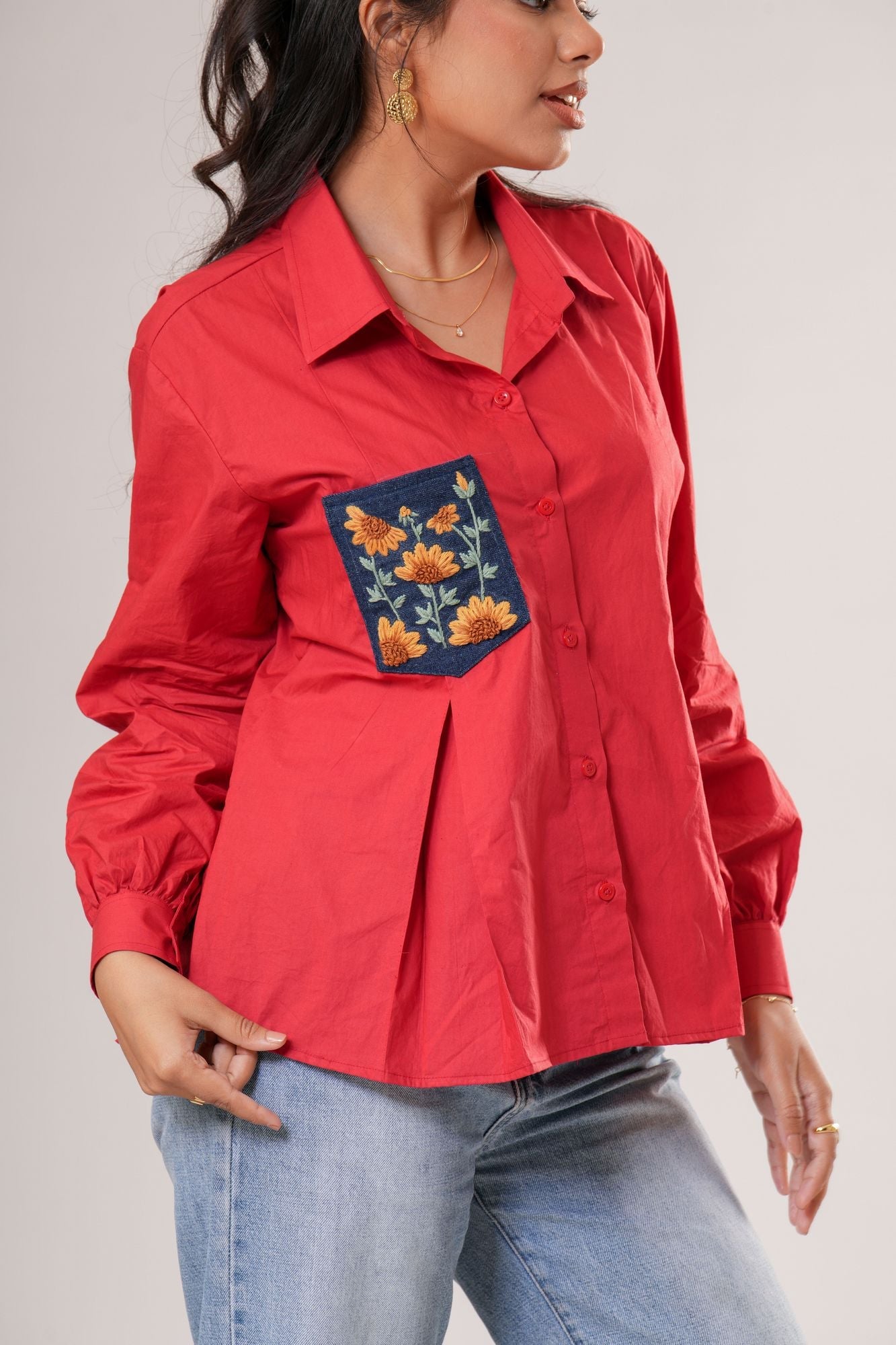 Playful Embroidered shirt Label By Mohita