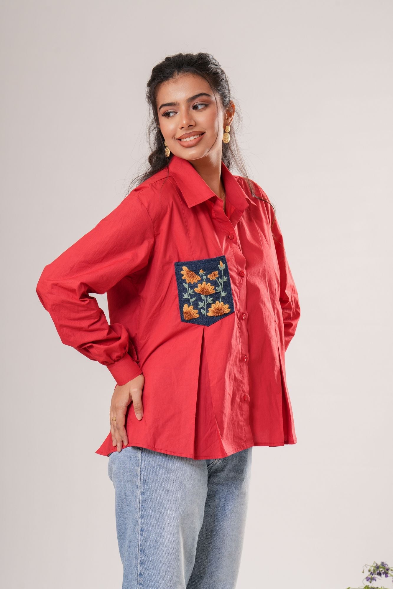 Playful Embroidered shirt Label By Mohita