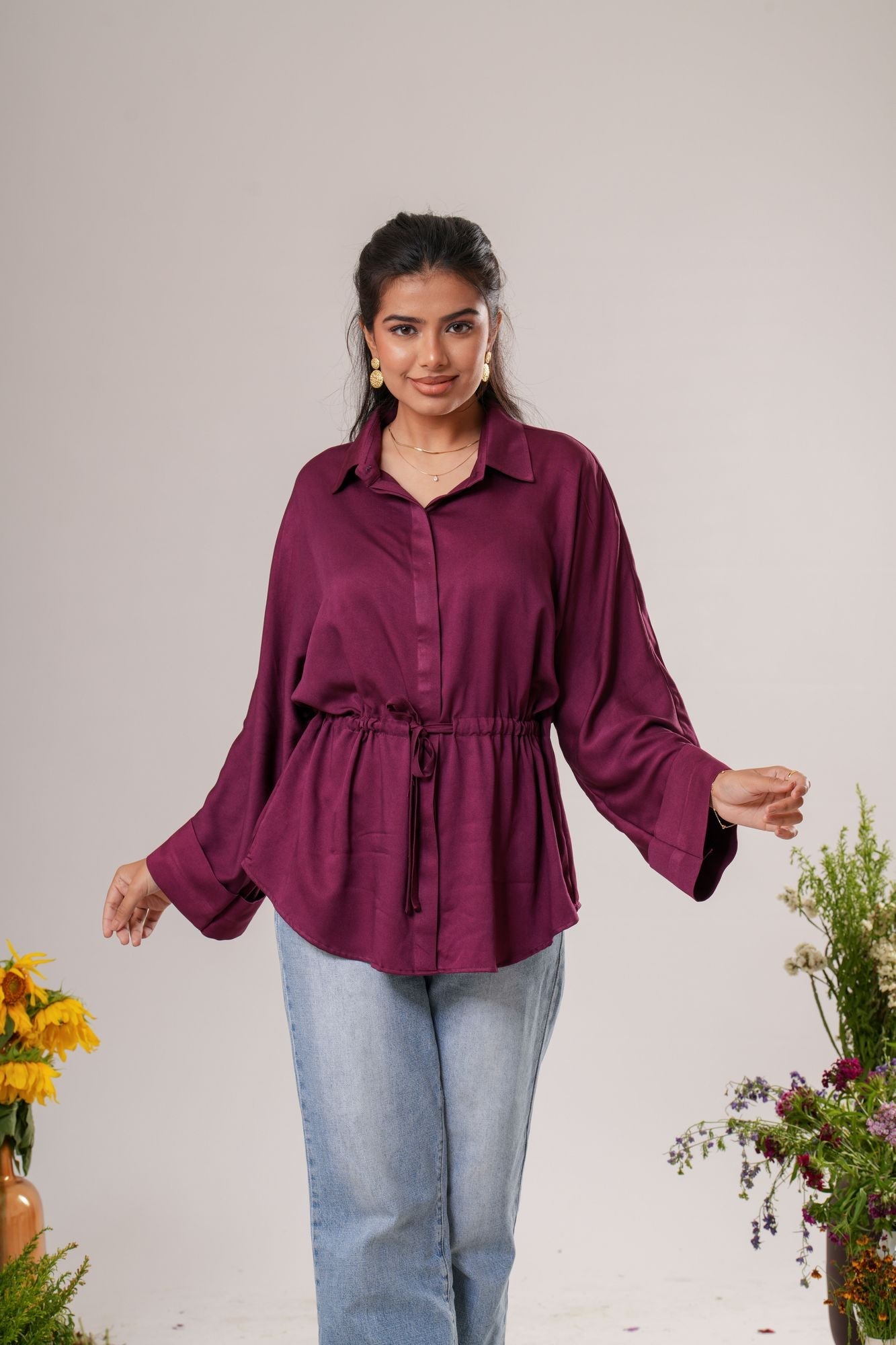 Drawstring Relaxed Shirt Label By Mohita