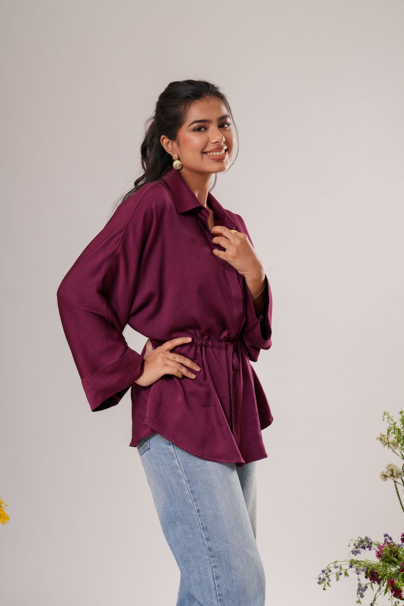 Drawstring Relaxed Shirt Label By Mohita