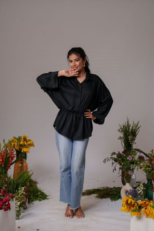 Drawstring Relaxed Shirt Label By Mohita