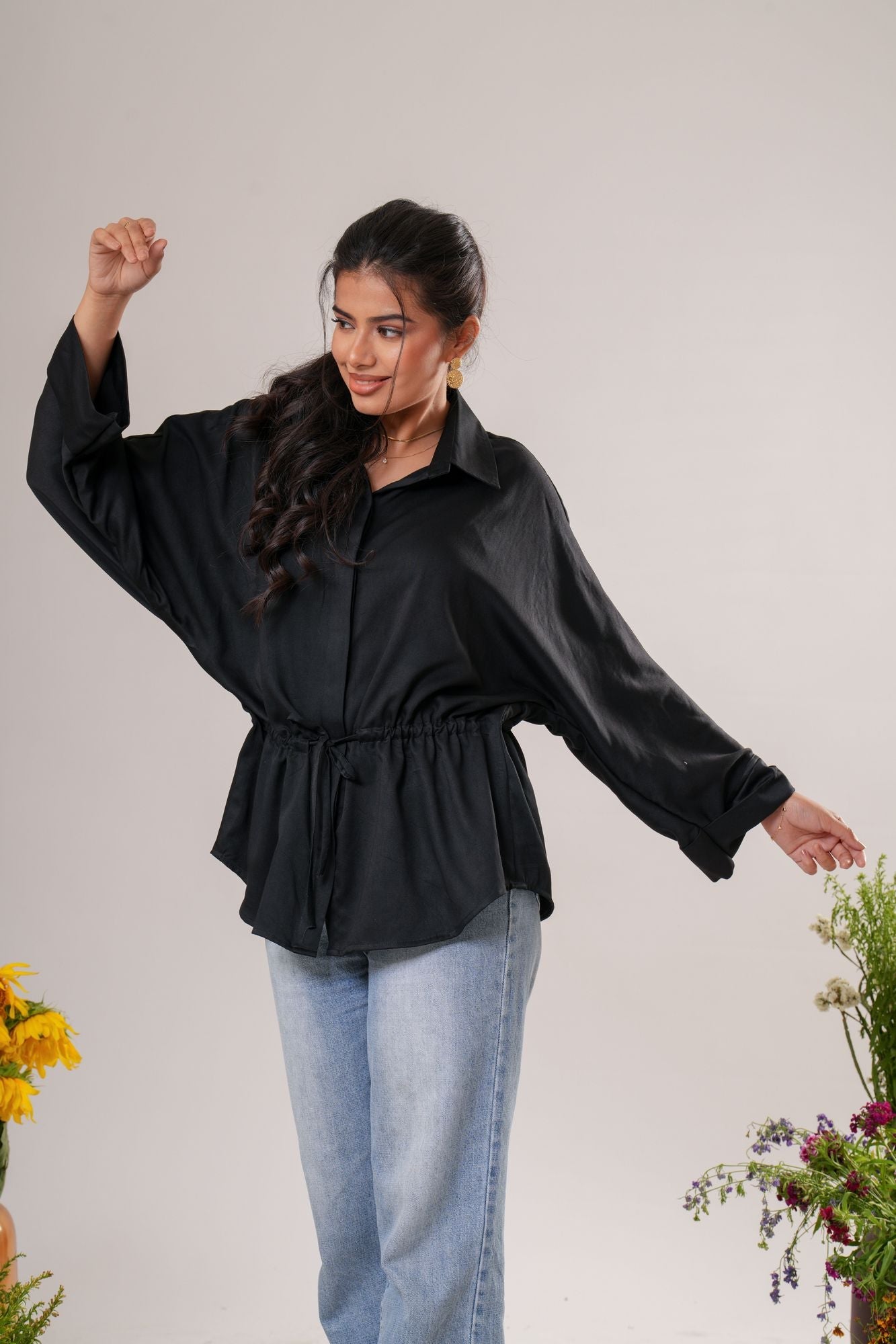 Drawstring Relaxed Shirt Label By Mohita