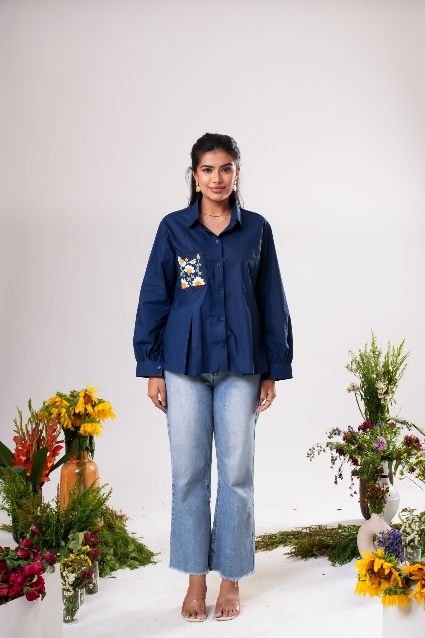 Playful Embroidered shirt Label By Mohita