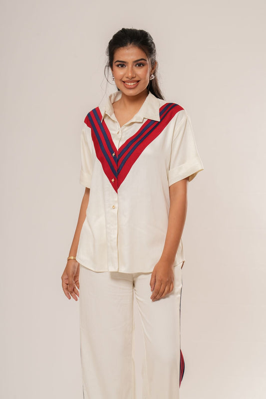 Stripe Detail Co-ord Set Label By Mohita