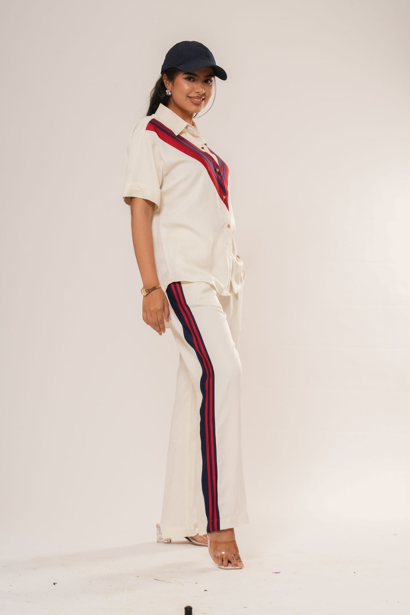 Stripe Detail Co-ord Set Label By Mohita