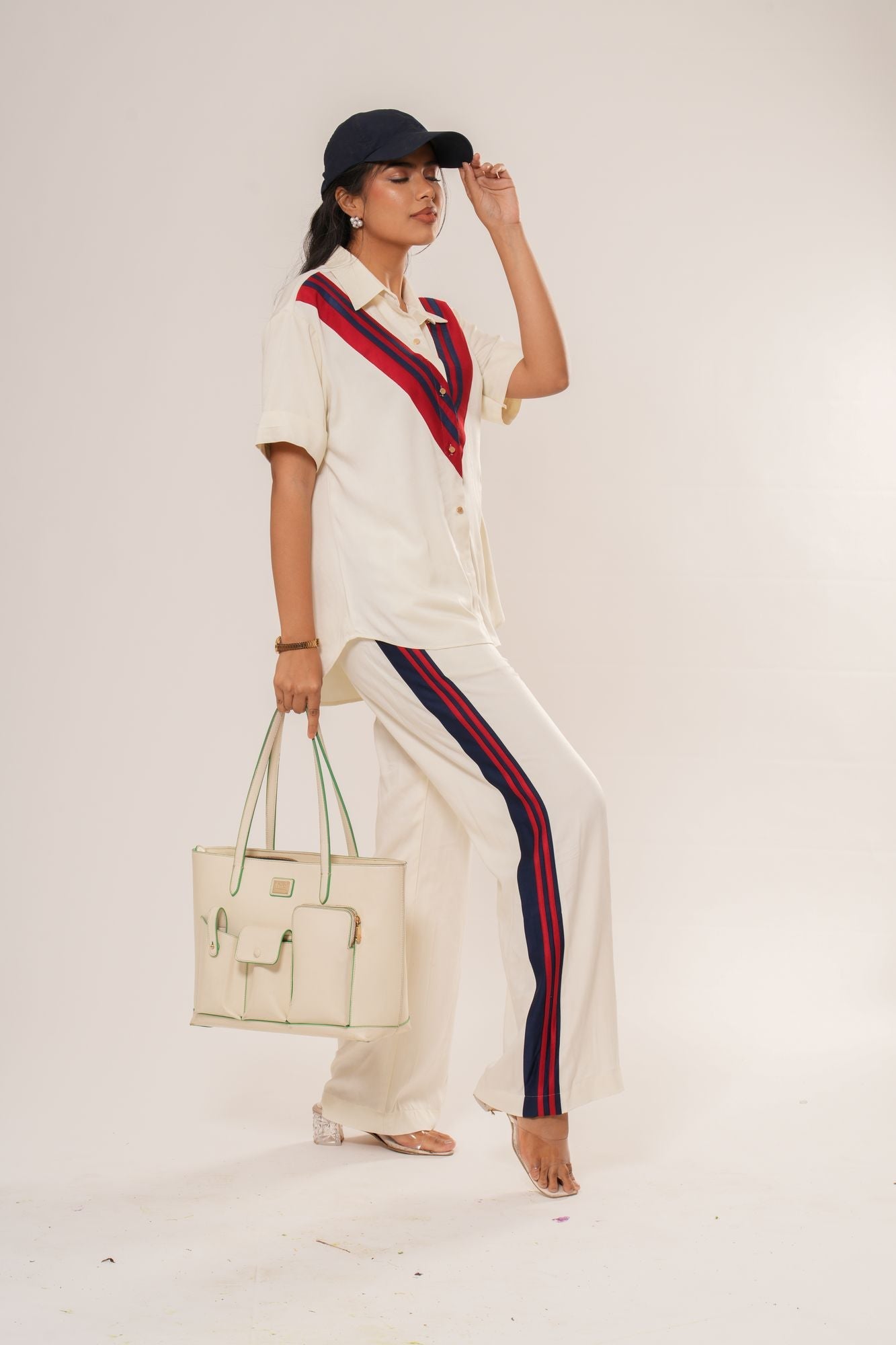 Stripe Detail Co-ord Set Label By Mohita