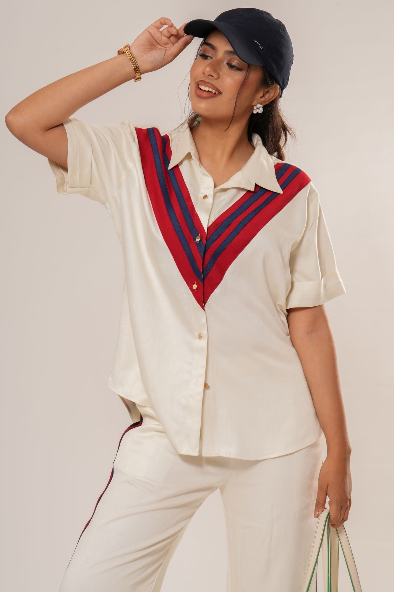 Stripe Detail Co-ord Set Label By Mohita