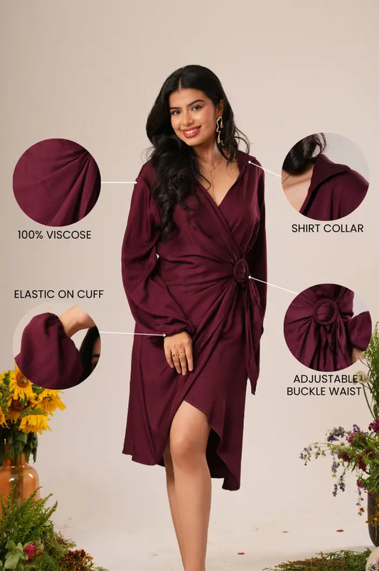 Draped Detail Dress Label By Mohita