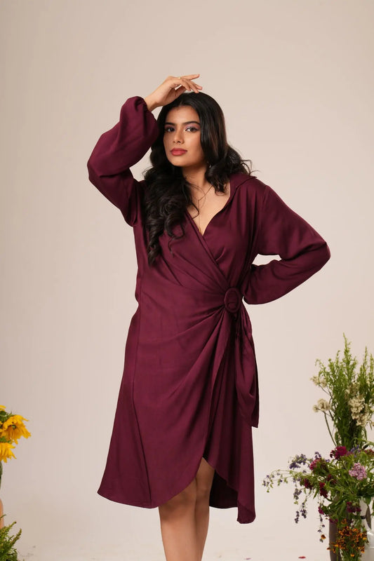 Draped Detail Dress Label By Mohita