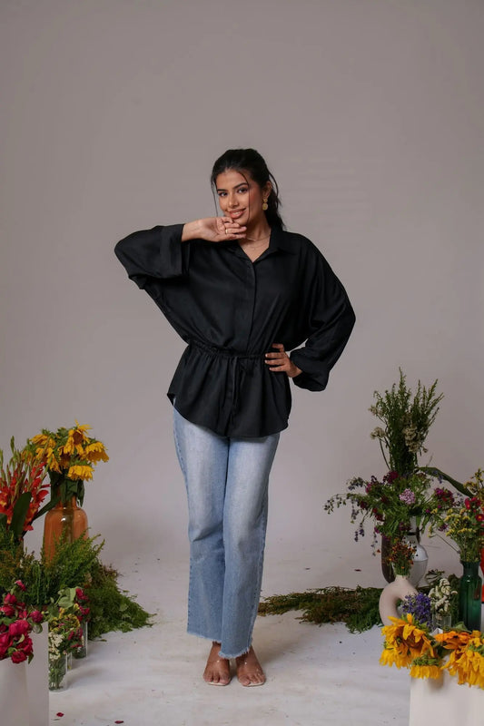 Drawstring Relaxed Shirt Label By Mohita