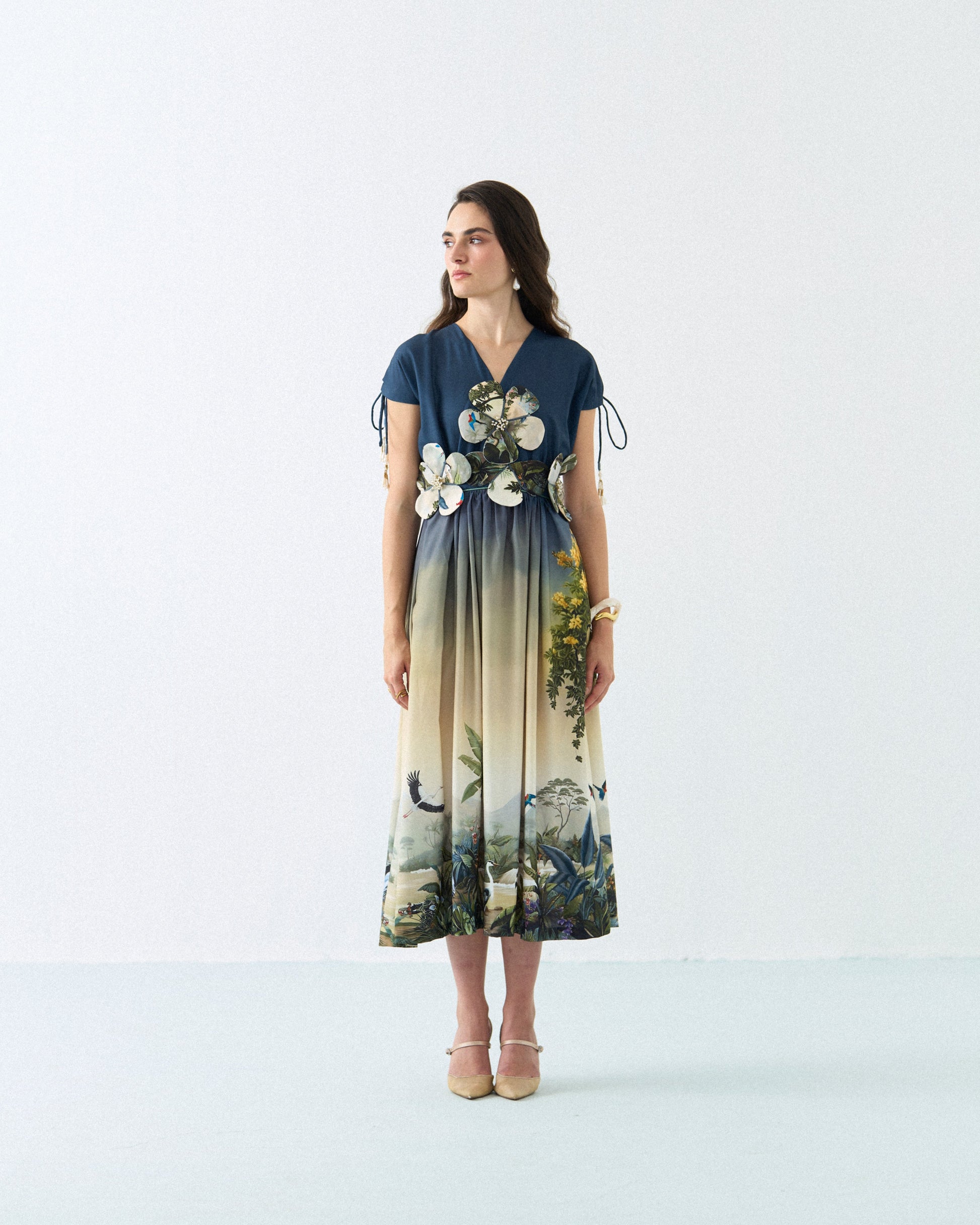 Mid-night blossom 3d dress Label By Mohita