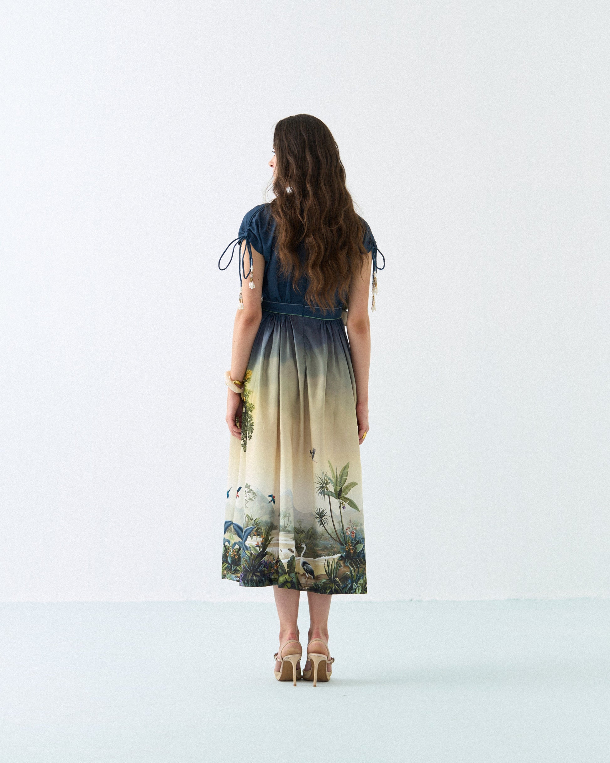 Mid-night blossom 3d dress Label By Mohita