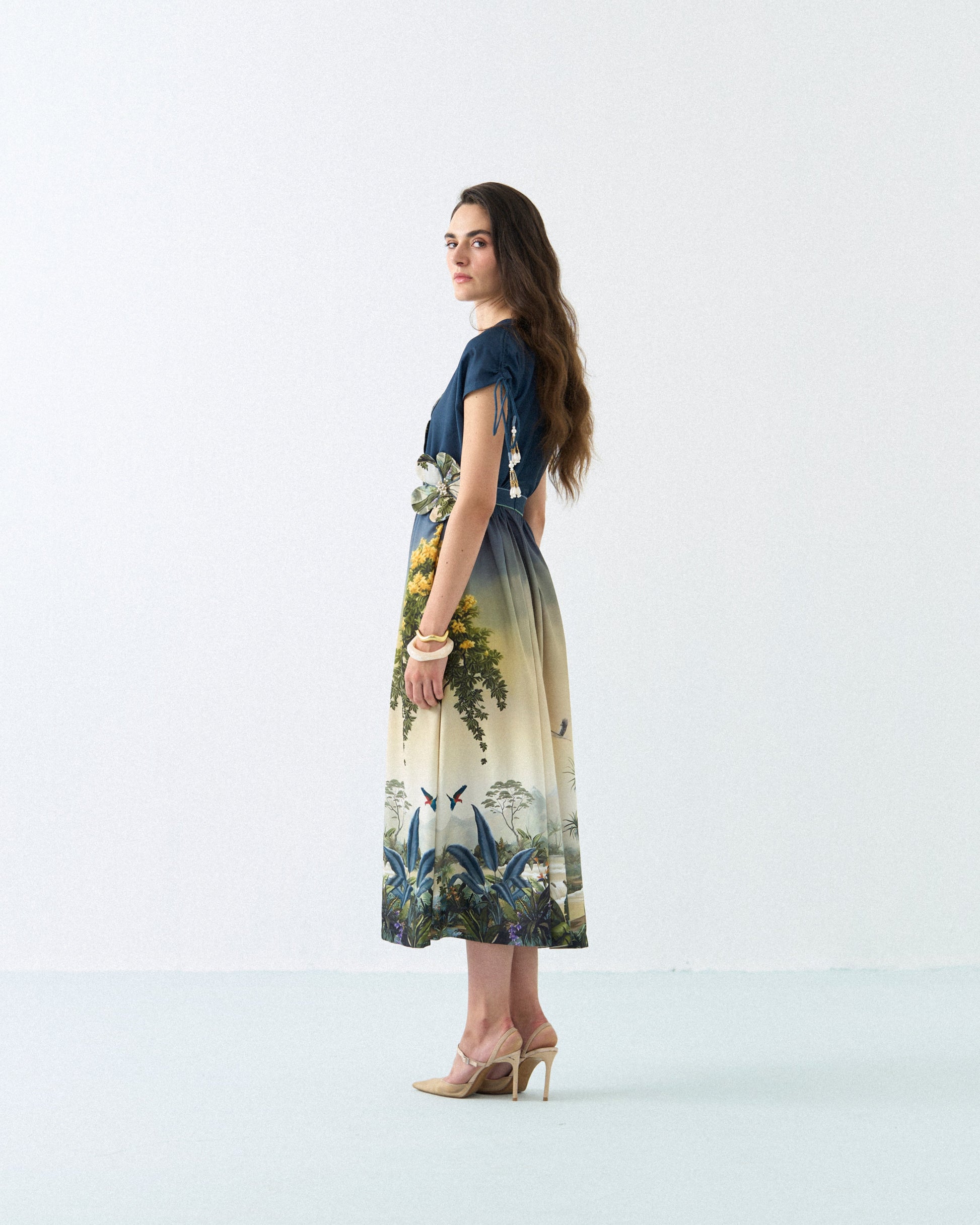 Mid-night blossom 3d dress Label By Mohita