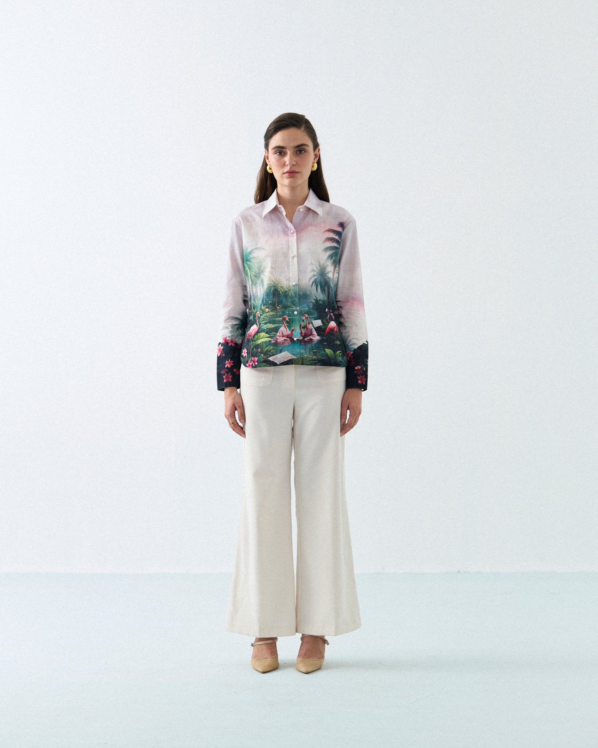 TEA-PARTY FLAMINGO SHIRT Label By Mohita