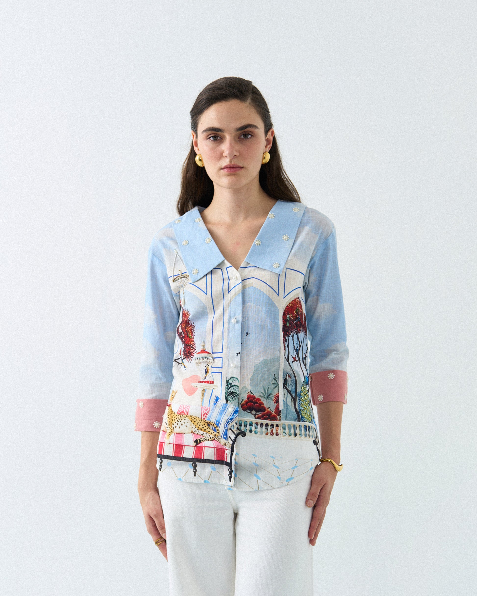 CHEETAH LOUNGE SHIRT Label By Mohita