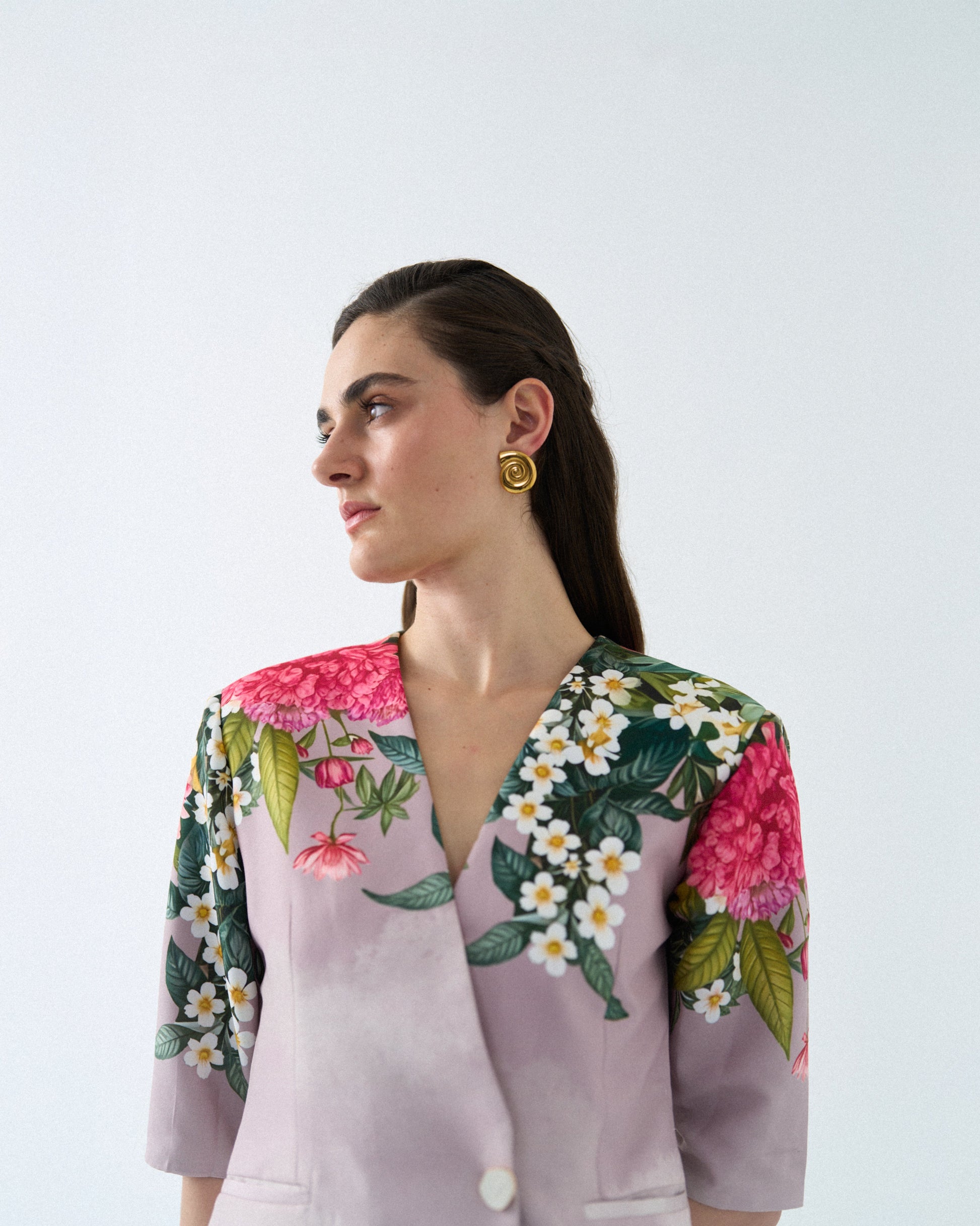 Lotus bloom overlap blazer cordset Label By Mohita