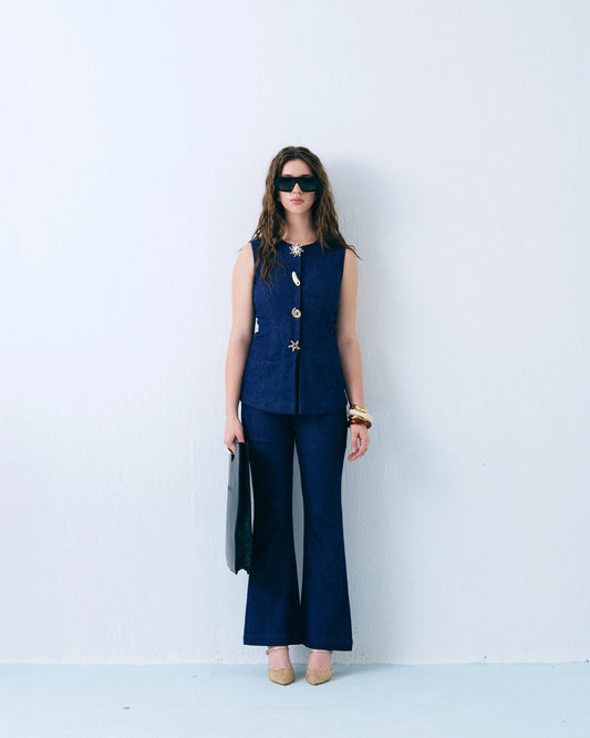 3d Gold button cordset Label By Mohita