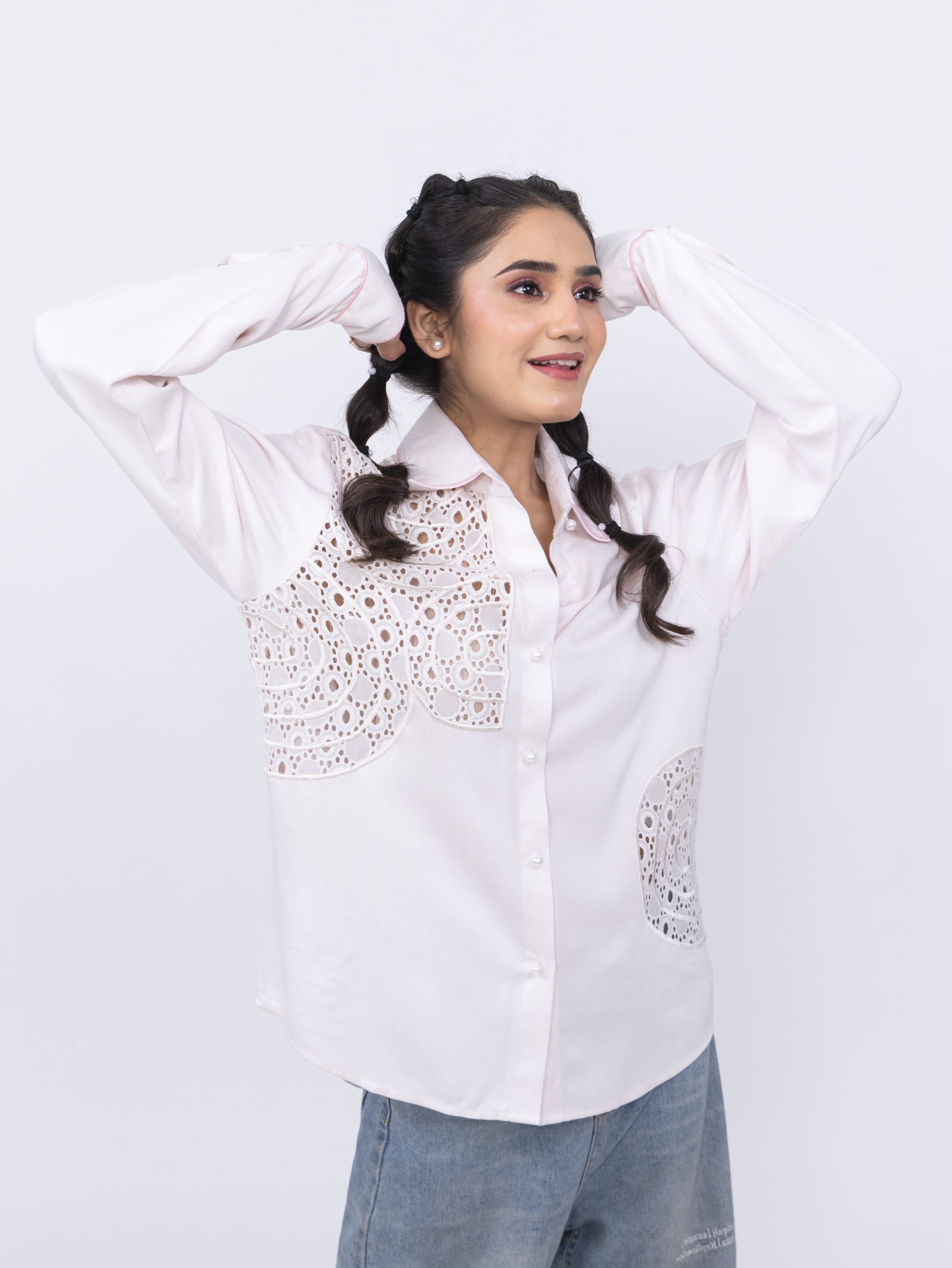 SCHIFFLI EMBROIDERED SHIRT - Label By Mohita